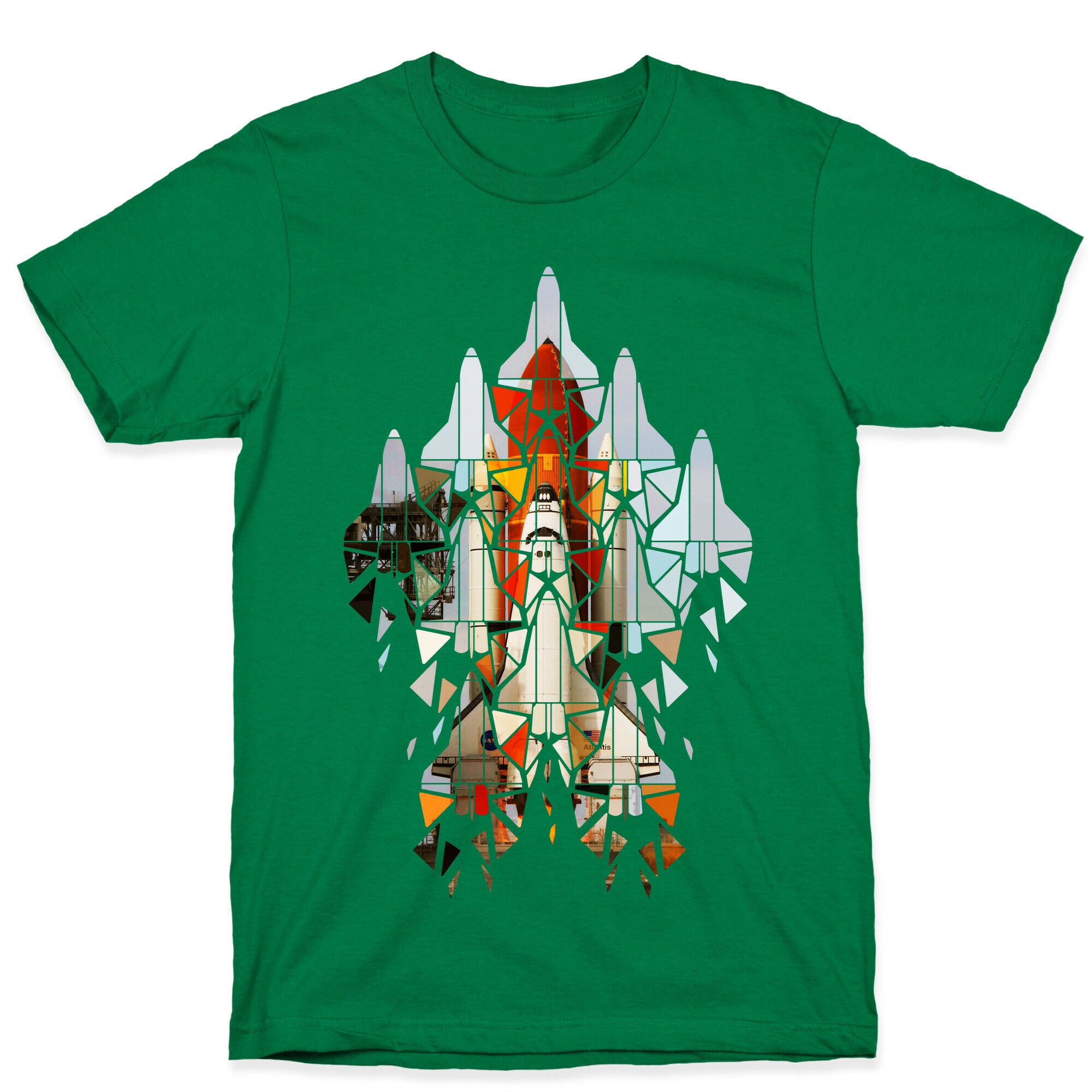 Geometric Space Shuttle Launch T-Shirt